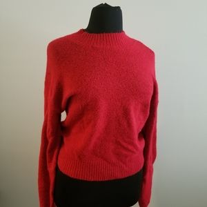 Red long sleeved mock turtleneck sweater in 2xl